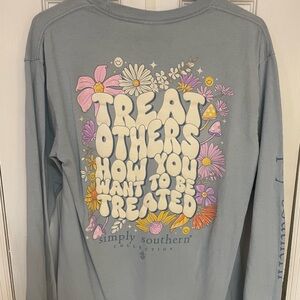 Simply Southern Light Blue Cotton Shirt